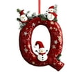 thumbnail image 1 of Moocorvic 26 Initial Letter Ornaments Christmas Tree Decoration Personalized Hanging Alphabet Pendant, Q, 1 of 9