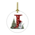 thumbnail image 1 of Moocorvic 26 Initial Letter Snowman Hanging Ornaments, Christmas Decorations Winter Keepsake Ornaments Gifts for Women, Friends & Family Holiday Party(I), 1 of 6