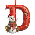 thumbnail image 1 of Moocorvic 26 Letters Christmas Tree Decoration Pendant, Christmas Snowman Personalized DIY Christmas Ornaments Xmas Tree Hanging Decor(D), 1 of 5
