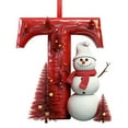thumbnail image 1 of Moocorvic 26 Letters Christmas Tree Decoration Pendant, Christmas Snowman Personalized DIY Christmas Ornaments Xmas Tree Hanging Decor(T), 1 of 4
