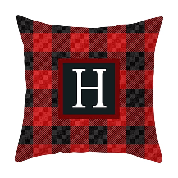 Moocorvic 26 Letters Pillow Covers 18”x18”, Modern Alphabet A to Z Throw Pillow Covers for Sofa Couch Bed(Letter H)