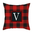 thumbnail image 1 of Moocorvic 26 Letters Pillow Covers 18”x18”, Modern Alphabet A to Z Throw Pillow Covers for Sofa Couch Bed(Letter V), 1 of 8