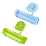 Moocorvic 2PCS Rolling Toothpaste Dispenser Tube Squeezer Sucker Holder Hanger Gadget Tool