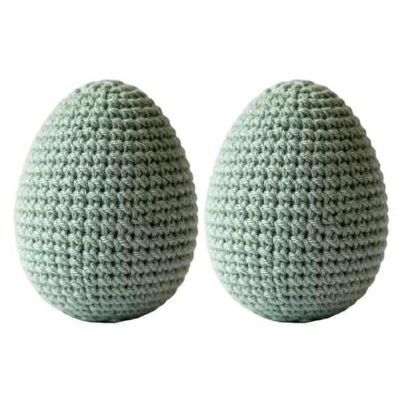 Moocorvic 2Pcs Knitted Easter Eggs, Easter Decoration Party Favors for DIY Easter Wreath, Centerpiece, Bowl, Basket Fillers, Gifts, Spring, Home, Wedding, Table Decor