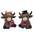 thumbnail image 1 of Moocorvic 2Pcs Resin Highland Cow Figurine, Valentine's Day Gifts for Couple, Farmhouse Wedding Table Centerpieces Decorations, 1 of 9
