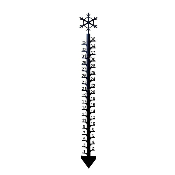 Moocorvic 36 Inch Snow Gauge Outdoor, Iron Art Snow Meter Ruler ...