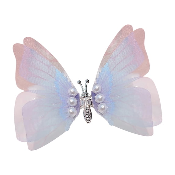 Moocorvic 3D Butterfly Hair Clips Gold Metal Moving Butterfly Hair Barrettes Hair Clamps Pins Claw Clips Cute Butterfly Hair Accessories for Women and Girls,
