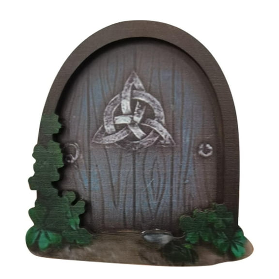 Moocorvic 3D DIY Garden Tree Doors Miniature Door Decoration Tale Mini Gift For Kids