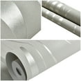 thumbnail image 1 of Moocorvic 3D Non-woven Wave Stripe Embossed Wallpaper Rolls Living Room Decor 10m, 1 of 6