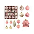 thumbnail image 1 of Moocorvic 40Pcs Christmas Balls Ornaments, Shatterproof Assorted Decorative Hanging Plastic Ball Bulk for Xmas Home Party Decor,Pink, 1 of 8