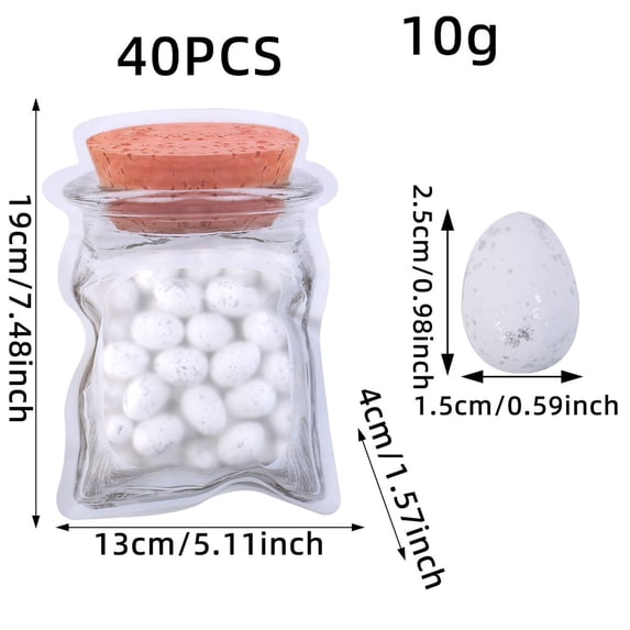 Moocorvic 40Pcs Foam Easter Eggs Mini Multicolor DIY Crafts Easter Basket Stuffers,2.5cm