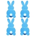 thumbnail image 1 of Moocorvic 4Pcs Easter Bunny Utensil Holders Pouch Bags for Knife Forks Spring Easter Table Decoration Wedding Birthday Gifts Easter Party Supplies(Blue), 1 of 9