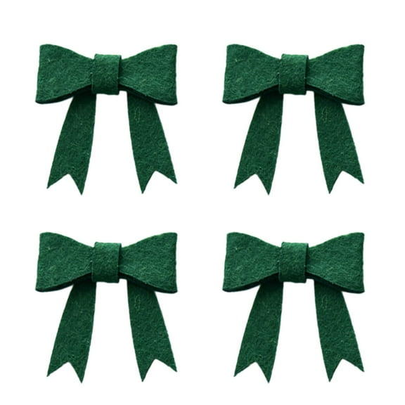 Moocorvic 4Pcs Green Christmas Tree Bows Ornaments
