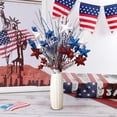 thumbnail image 1 of 5 Pcs 4th of July Glitter Ball Centerpiece Stems,Artificial Berry Stems Star Picks,Pentagram Faux Berry Branch Sticks for Memorial Day Home Decor, 1 of 6