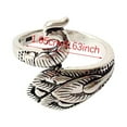 thumbnail image 1 of Moocorvic 5 Pcs Adjustable Knitting Loop Crochet Ring Knitting & Crochet Supplies,Hand-Made Silver-Plated Copper Rings,Faster Crocheting,Advanced Peacock Ring, 1 of 2