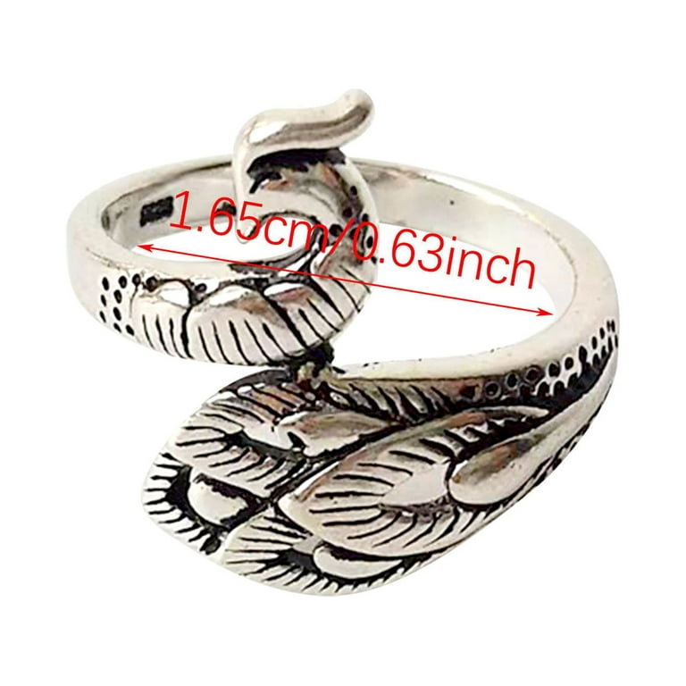Moocorvic 5 Pcs Adjustable Knitting Loop Crochet Ring Knitting & Crochet  Supplies,Hand-Made Silver-Plated Copper Rings,Faster Crocheting,Advanced  Peacock Ring 
