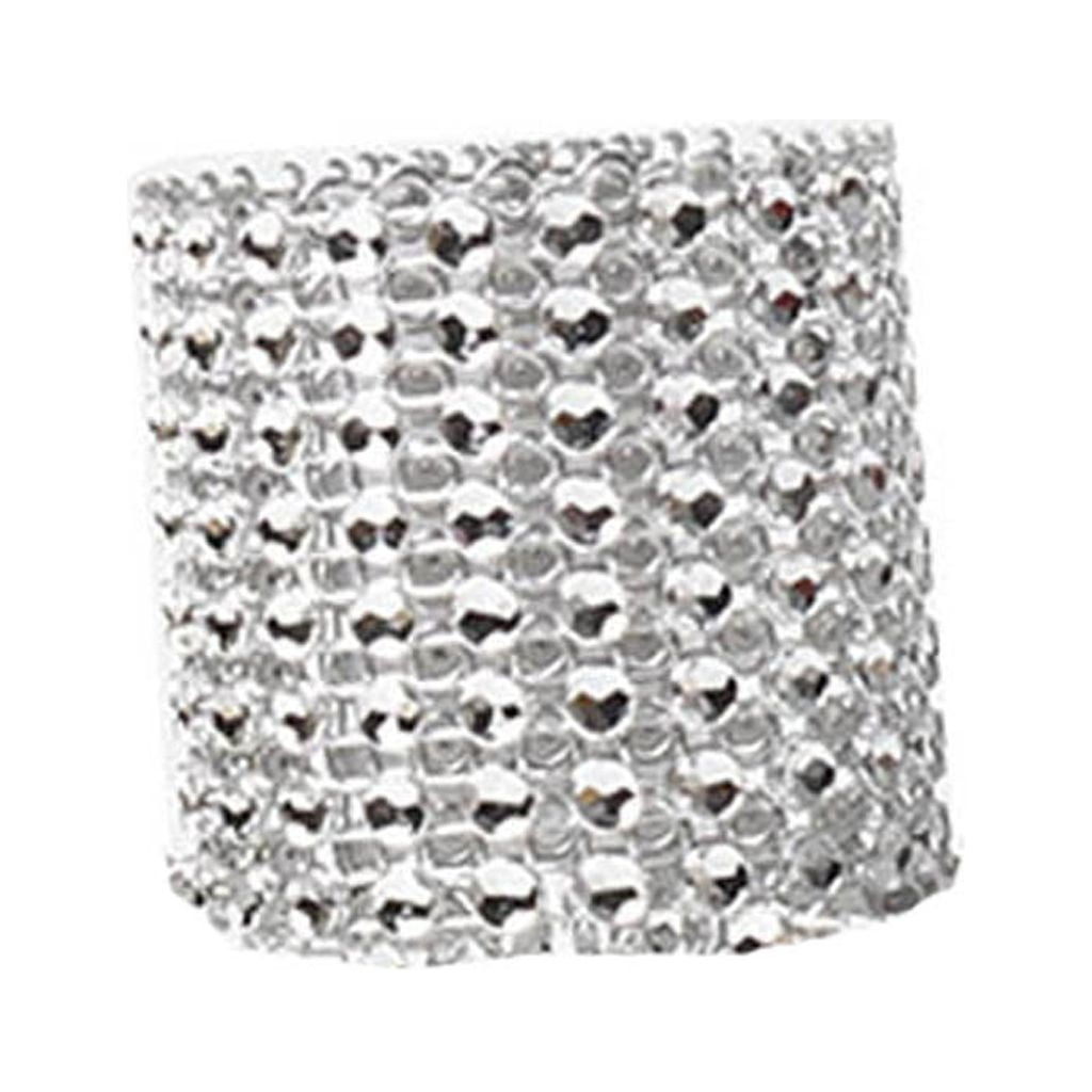 Moocorvic 50 PCS Bling Rhinestone Mesh Wrap Napkin Wedding Decor Gold ...
