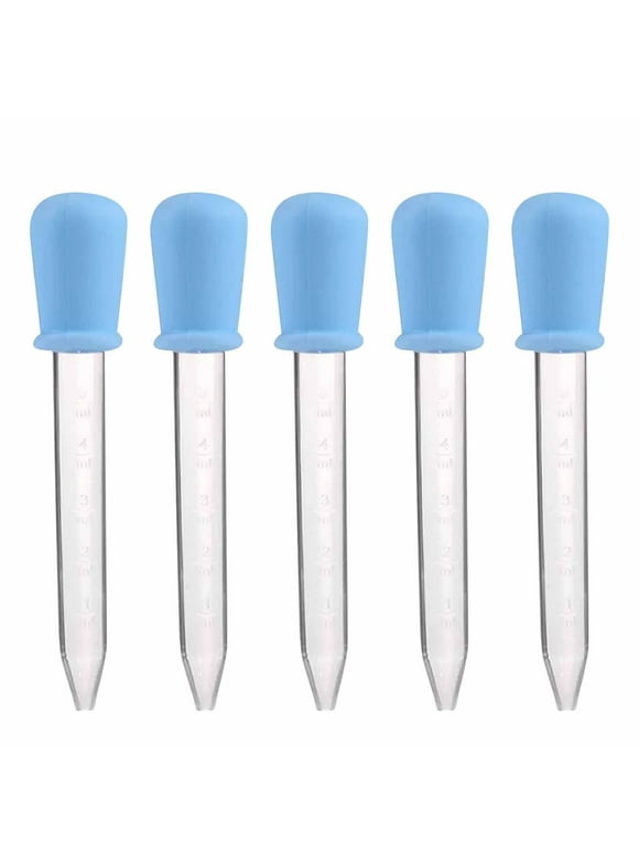 Moocorvic 5Pcs Pipette Eye Dropper, Food Grade Silica Gel Does not Contain BPA