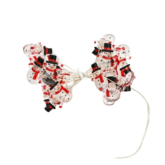 Moocorvic 6.56ft Christmas Snowman String Lights, 20LED Waterproof Light Up String Lights for Christmas Decorations New Year