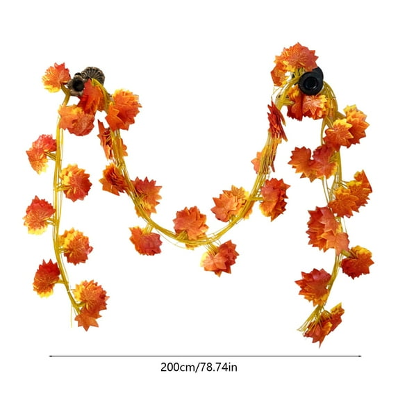 Moocorvic 6.56ft Fall Leaves Garland, Artificial Hanging Maple Leaf Vine Thanksgiving Garlands for Farmhouse Fireplace Home Door Decor