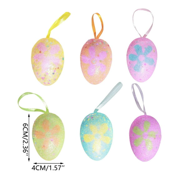 Moocorvic 6 Pcs Easter Eggs Bulk Assorted Colors Easter Toys Easter Basket Stuffers Fillers for Easter Egg Hunting Party Favors