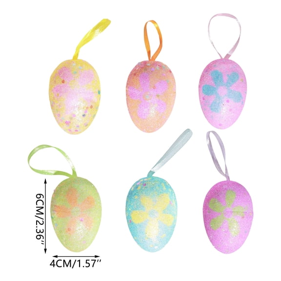 Moocorvic 6 Pcs Easter Eggs Bulk Assorted Colors Easter Toys Easter Basket Stuffers Fillers for Easter Egg Hunting Party Favors