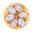 thumbnail image 1 of Moocorvic 6PCS Foam Easter Eggs with Woven Baskets, Colorful Easter Bunny Flowers Print Eggs Hanging Decoration Easter Basket Stuffers, 1 of 7