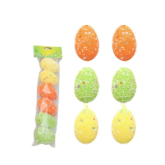 Moocorvic 6Pcs Easter Eggs Mini Colorful Foam Artificial Bird Eggs Decoration for Craft DIY Easter Spring Party Basket Stuffers Home Table Decor