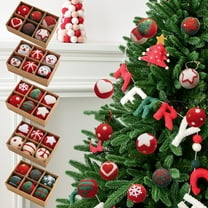 Moocorvic 6Pcs Felt Christmas Balls Ornaments for Christmas Tree Decorations