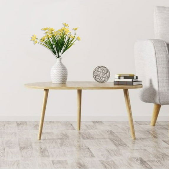 Moocorvic 7 Bundles Artificial Flowers Outdoor UV Resistant Flowers for Indoor Outside Hanging No Fade Garden Porch Window Décor(Yellow)