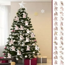 Moocorvic Acrylic 26 Initial Letters A Christmas Snowman Ornament Christmas Tree Hanging Ornament Party Favors Decor