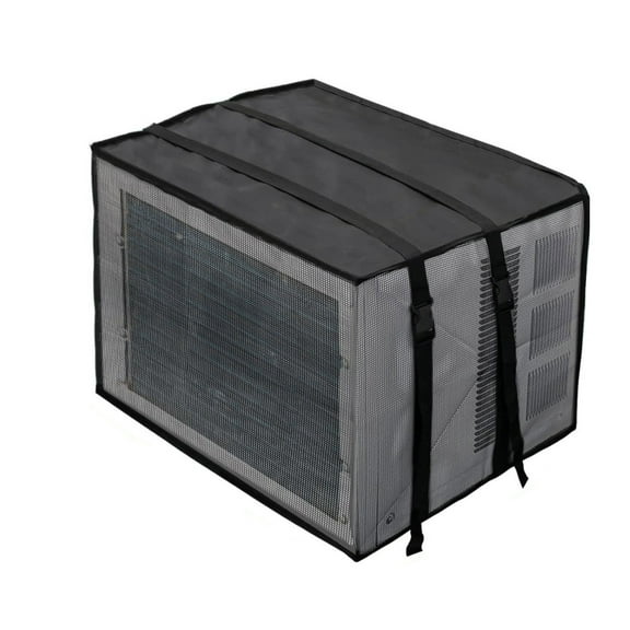 Moocorvic Air Conditioner Cover Full Mesh with Detachable Waterproof Top, Breathable & All Seasons, 17x13x12Inch Outside Against Leaves, Weeds