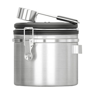 Oggi Stainless Steel Coffee Canister - Warm Gray - 62 oz