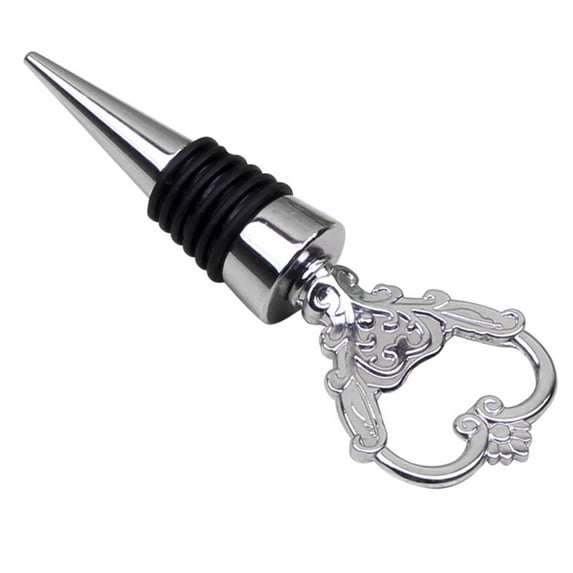 Moocorvic Alloy Wine Bottle Stopper Metal Clear Rhinestones
