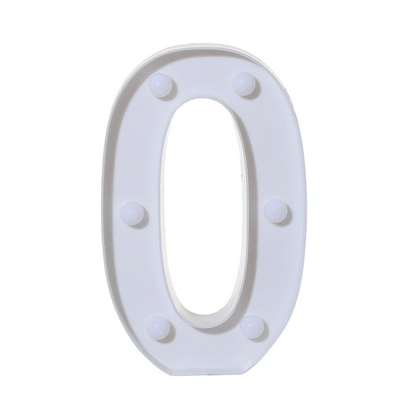 Moocorvic Alphabet LED Digital Lights Light Up White Plastic Digital Standing Hanging 0