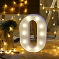 thumbnail image 1 of Moocorvic Alphabet LED Letter Lights Light Up White Plastic Letters Standing Hanging O, 1 of 3
