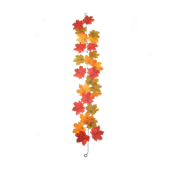 Moocorvic Artificial Hanging Maple Leaf Vines Fall Garland Thanksgiving Decorations for Farmhouse Wedding Fireplace Home Door Decor 39.4inch