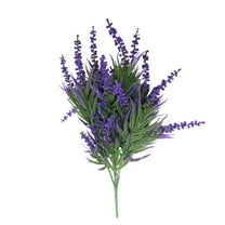 Moocorvic Artificial Lavender Flowers Bundles 15'' Outdoor UV Resistant Fake Flowers Faux Plastic Plants Garden Porch Window Decoration (Purple)