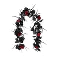 thumbnail image 1 of Moocorvic Artificial Maple Leaves Garland, 5.9 FT Halloween Decorations Indoor Garland for Home Party Mantle Backdrop Wall Decor(Black), 1 of 7