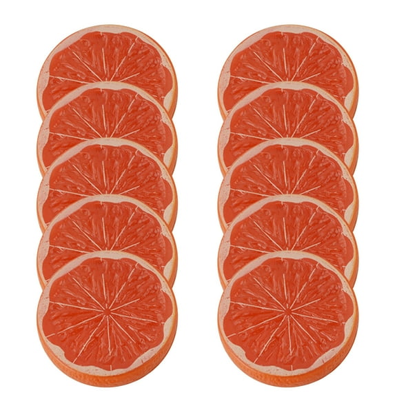 Moocorvic Artificial Plastic Orange Teak Slice Realistic Fake Fruit Festival Decoration