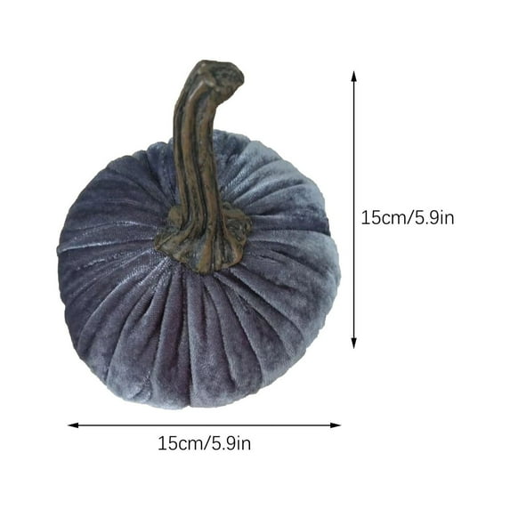 Moocorvic Artificial Pumpkins Halloween Velvet Pumpkins Decor for Halloween Fall Festival, Thanksgiving Decoration, Indoor Halloween Decor Outdoor for Home