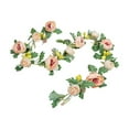 thumbnail image 1 of Moocorvic Artificial Rose Garland, 6.56 FT Floral Greenery Garland with Mixed Rose Flowers and Green Leaves for Wedding Dining Table Home Party Decor(Yellow), 1 of 8