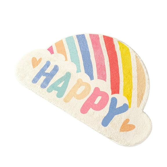 Moocorvic Baby Bath Mat, Half Round Bathroom Mat Christmas Bathroom Decor Washable Bathroom Rugs Non-Slip Absorbent Floor Mats for Kids, Dry Fast Shower Mat Area Rugs(S)