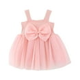 thumbnail image 1 of Moocorvic Baby Girl Flower Dress Summer Tulle Princess Wedding Birthday Party Dresses for Infant Girls 3-4 Years,Pink, 1 of 8