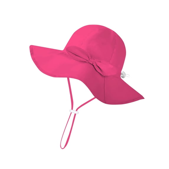 Moocorvic Baby Girl Sun Hat UV Protection Large Bowknot Summer Hat Quick-Drying Wide Brim Bucket Hats for Boys Girls 2-3 Years