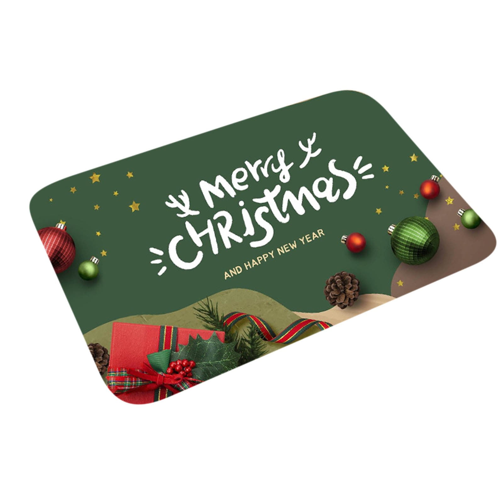 Moocorvic Bath Mat for Bathroom Christmas Snowflake Rugs Shower Mats