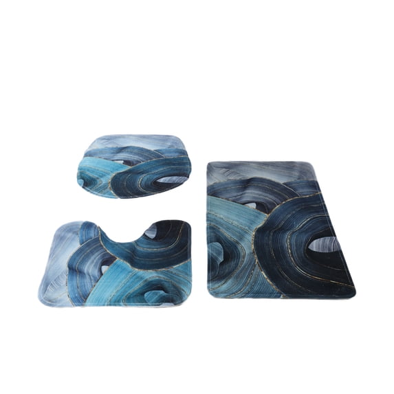 Moocorvic Bathroom Rugs Sets 3 Piece Non Slip Washable, Non Slip Bathtub Carpet and Absorbent Bath Mat, Bathroom Mat Set, Plush Bath Mat for Bathroom