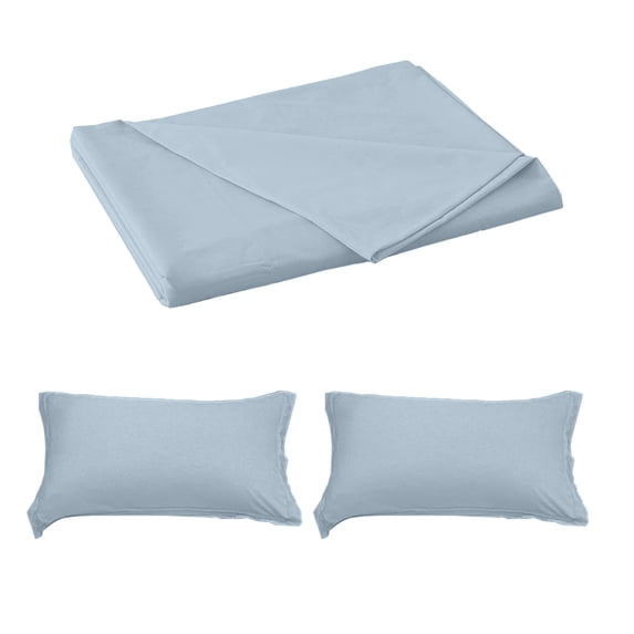 Moocorvic Bed Sheet Set 3 Piece Soft Microfiber Sheets with Deep Pockets, Wrinkle-Free Pillowcase, Bedding(4.92x7.55FT)