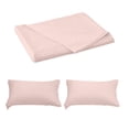 thumbnail image 1 of Moocorvic Bed Sheet Set 3 Piece Soft Microfiber Sheets with Deep Pockets, Wrinkle-Free Pillowcase, Bedding,Light pink, 1 of 7