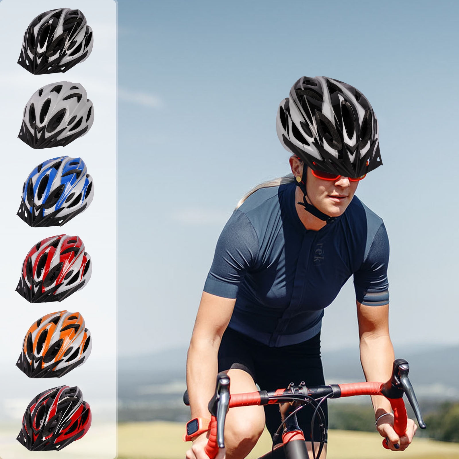 Moocorvic Bike Helmet Adult Men Women, Bike Bicycle Helmets Mountain & Road Bicycle Helmets Adjustable Size